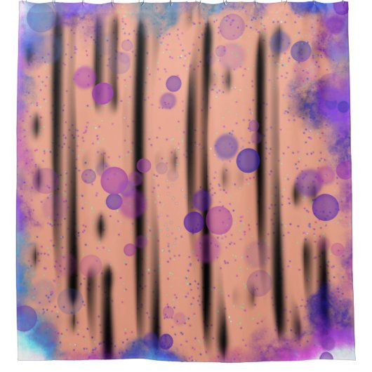 Kosmischer Blasenfluss Duschvorhang (Vorderseite)