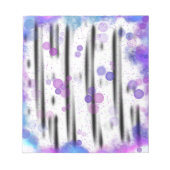 Kosmischer Blasenfluss Notizblock (Vorderseite)