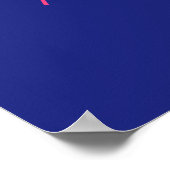 Kosmischer Blau Rosa Quanten-Dekor Poster (Ecke)