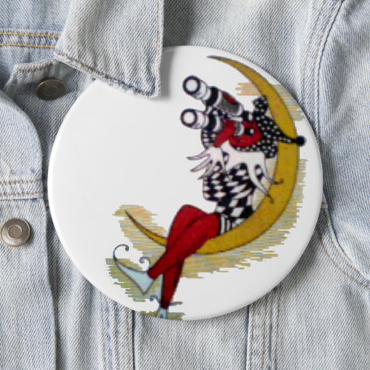 Kosmischer Blick: Elf auf dem Mond Button (Beispiel)