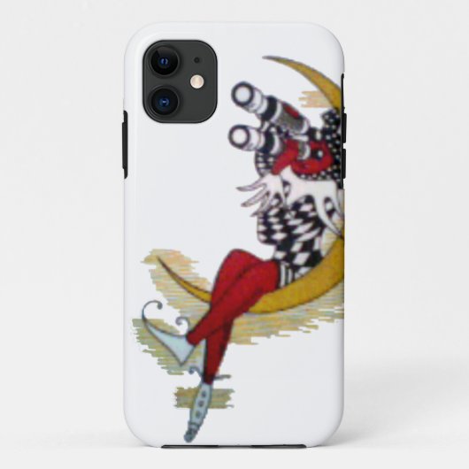 Kosmischer Blick: Elf auf dem Mond Case-Mate iPhone Hülle (Rückseite)