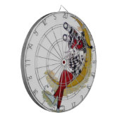 Kosmischer Blick: Elf auf dem Mond Dartscheibe (Vorderseite Links)