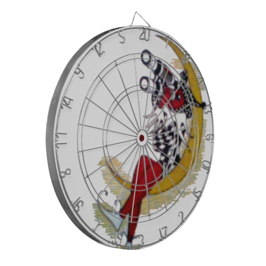 Kosmischer Blick: Elf auf dem Mond Dartscheibe (Vorderseite Links)