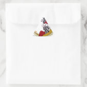 Kosmischer Blick: Elf auf dem Mond Dreieckiger Aufkleber (Tasche)