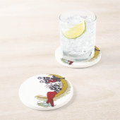 Kosmischer Blick: Elf auf dem Mond Getränkeuntersetzer (Seite)