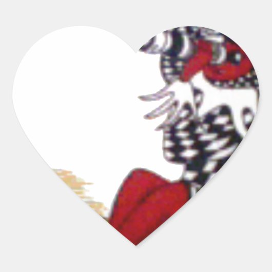 Kosmischer Blick: Elf auf dem Mond Herz-Aufkleber (Vorderseite)