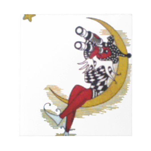 Kosmischer Blick: Elf auf dem Mond Notizblock (Vorderseite)