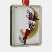 Kosmischer Blick: Elf auf dem Mond Ornament Aus Metall (Rechts)