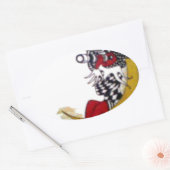 Kosmischer Blick: Elf auf dem Mond Ovaler Aufkleber (Umschlag)