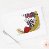 Kosmischer Blick: Elf auf dem Mond Rechteckiger Aufkleber (Umschlag)