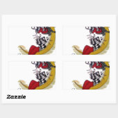 Kosmischer Blick: Elf auf dem Mond Rechteckiger Aufkleber (Blatt)