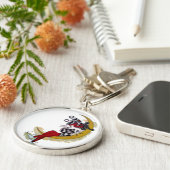 Kosmischer Blick: Elf auf dem Mond Schlüsselanhänger (Seite)