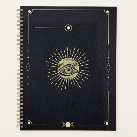 Kosmischer Blick - Goldene ösoterische Dekade Planer (Vorderseite)