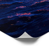 Kosmischer Blitzschlag über Gebirge Fantasie Poster (Ecke)