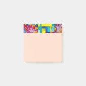 Kosmischer Blütengarten: Abstraktes Mosaik der Trä Post-it Klebezettel (Vorderseite)