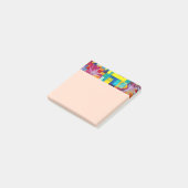Kosmischer Blütengarten: Abstraktes Mosaik der Trä Post-it Klebezettel (angewinkelt)