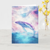Kosmischer Buckelwal in Himmelsgewässern Karte (Gelbe Blume)