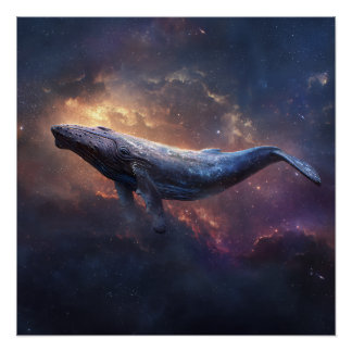 Kosmischer Buckelwal Poster