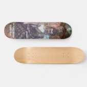 Kosmischer Buddhas Kadenzcode "Never panic" 7'3/4 Skateboard (Horizontal)