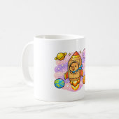 Kosmischer Capybara-Entdecker Kaffeetasse (Vorderseite Links)