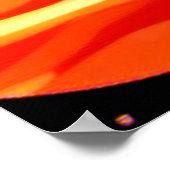 Kosmischer Cartoon in warmen Farbtönen Poster (Ecke)