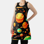 Kosmischer Cartoon in warmen Farbtönen Schürze (InSitu)