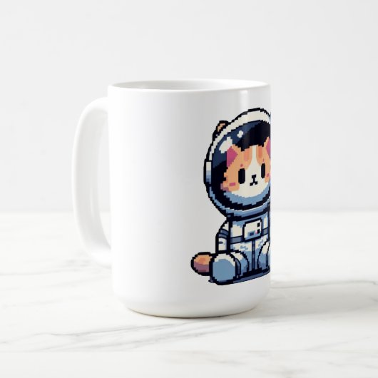 Kosmischer Chat-Explorer Kaffeetasse (Vorderseite Links)