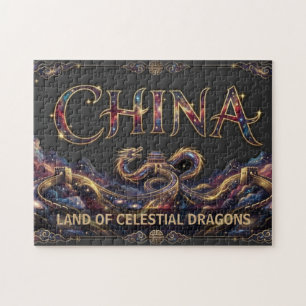 Kosmischer China-Drache Große Mauer Puzzle