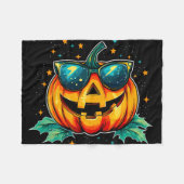 Kosmischer Cooler Jack-O-Space Fleecedecke (Vorderseite (Horizontal))