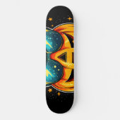 Kosmischer Cooler Jack-O-Space Skateboard (Vorderseite)