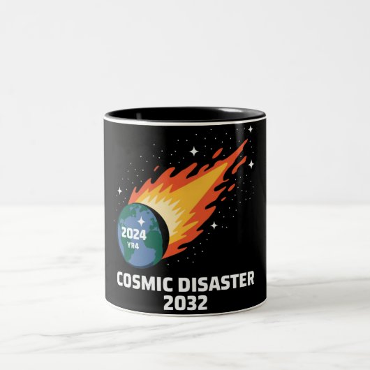Kosmischer Desaster 2032 Asteroiden Zweifarbige Tasse (Mittel)