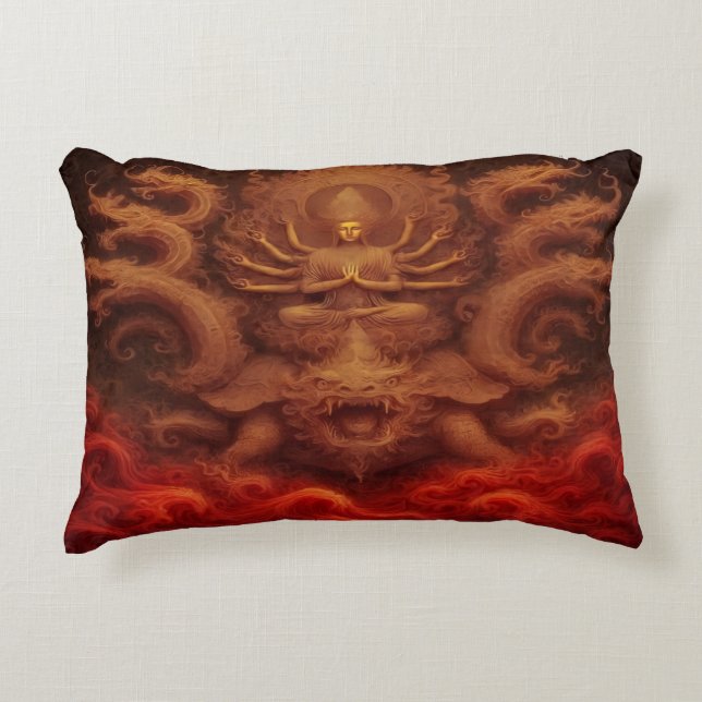 Kosmischer Drache  Dekokissen (Vorderseite)