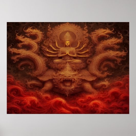 Kosmischer Drache Poster (Vorne)
