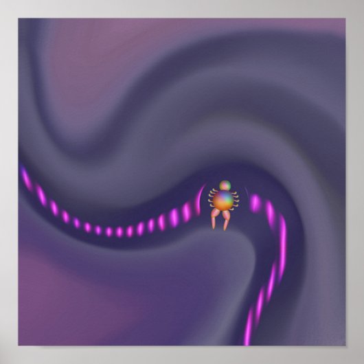 Kosmischer Drift-Reisender Abstrakte Sci-Fi-Digita Poster (Vorne)