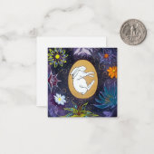 Kosmischer Eierblossom Mandala Leere Mitteilungska Mitteilungskarte (Vorderseite/Rückseite Beispiel)