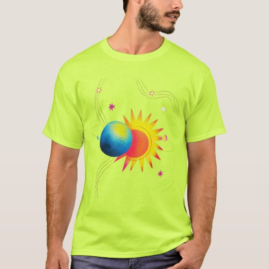 Kosmischer Eklipse-Glanz. T-Shirt (Vorderseite)