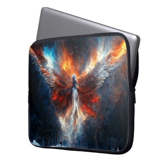 Kosmischer Engel 2.0_Digitale Kunst Laptopschutzhülle (Vorderseite Links)