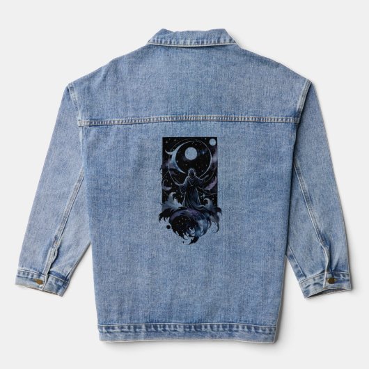 Kosmischer Engel Jeansjacke (Rückseite)