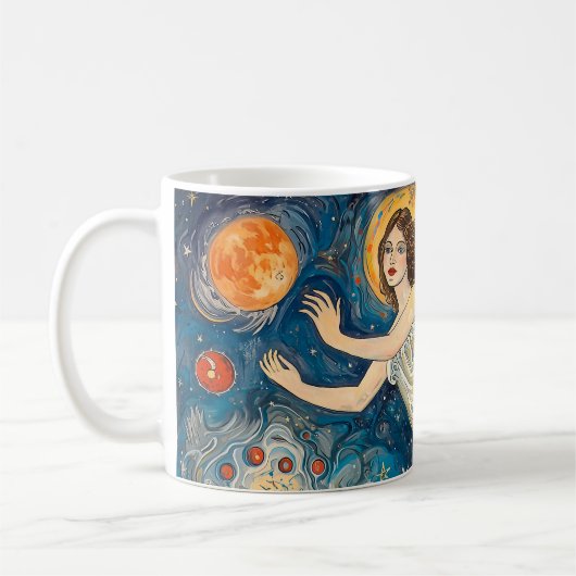 Kosmischer Engel Kaffeetasse (Links)