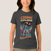 Kosmischer Entdecker Astronaut Weltraum Abenteuer  Tri-Blend Shirt (Vorderseite)