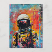 Kosmischer Explorer #2 - Pop Art Astronaut Postkar Postkarte (Vorderseite)
