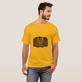 Kosmischer Explorer Retro-Psychedelischer Astronau T-Shirt (Vorne ganz)