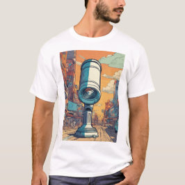 Kosmischer Explorer: Vector Comic Art Telescope T-Shirt