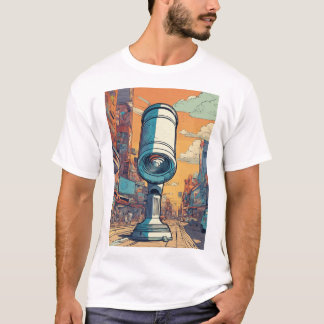 Kosmischer Explorer: Vector Comic Art Telescope T-Shirt