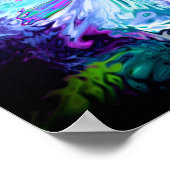 Kosmischer Farbwind - Muster Pareidolia Poster (Ecke)