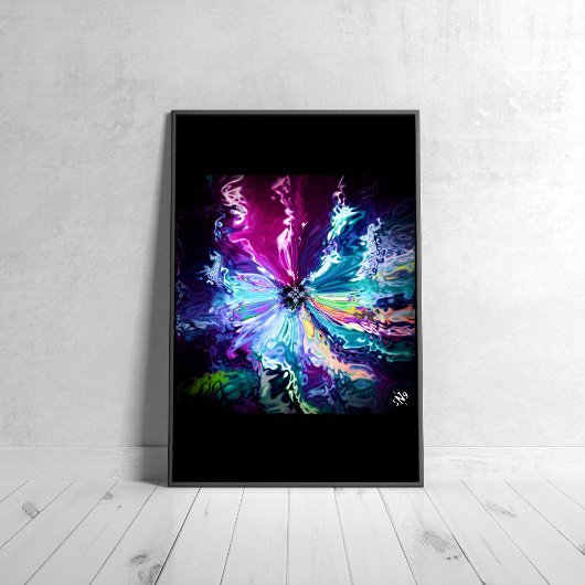 Kosmischer Farbwind - Muster Pareidolia Poster