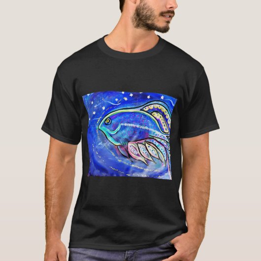Kosmischer Fisch T-Shirt (Vorderseite)
