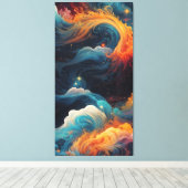 kosmischer Flammenfluss Leinwanddruck (Insitu (Holzboden))