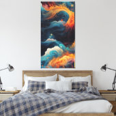 kosmischer Flammenfluss Leinwanddruck (Insitu (Schlafzimmer))