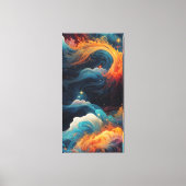 kosmischer Flammenfluss Leinwanddruck (Vorderseite)